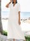 White Swing Casual V Neck Dresses