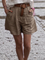 Plus size Casual Solid Shorts