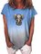 Short Sleeve Printed Casual Crew Neck Shirts & Tops