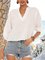 White Half Sleeve Holiday Plain Shirts & Tops