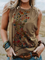 Plus size Printed Casual Vests