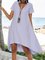 Pruple Pink Shift Short Sleeve Dresses