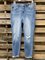 Blue Sexy Ripped Plain Denim Pants