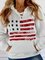 Flag Casual Cotton-Blend Sweatshirts & Hoodies