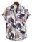 Turn-Down Collar Casual Geometric Printed Shirts & Tops