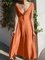 V Neck Plain Simple Dresses