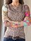 Cotton Crew Neck Leopard Long Sleeve Shirts & Tops