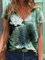 Printed V Neck Short Sleeve Shirts & Tops