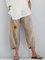 Plus Size Floral Cotton-Blend Casual Pants