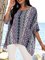 Fuchsia Shift Tribal Short Sleeve Shirts & Tops