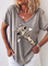 Khaki Cotton Short Sleeve Shirts & Tops