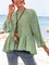 Green Plain Boho Shirts & Tops