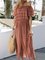 Red Tribal Off Shoulder Shift Cold Shoulder Dresses