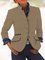 Solid Vintage Blazer Plus Size Stand Collar Jackets