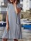 Striped Pockets Mini Dress Plus Size Summer Dresses