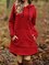 Solid Long Sleeve Hoodie Casual Dresses