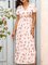 White A-Line Short Sleeve Cotton-Blend Dresses