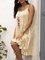 Yellow Spaghetti-Strap Swing Dresses
