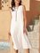 White A-Line Paneled Casual Dresses