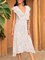 Blue A-Line Long Sleeve V Neck Casual Dresses