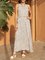 Blue A-Line Boho Floral Dresses