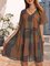 Lightgreen V Neck Cotton-Blend Casual Dresses