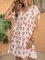 White Short Sleeve V Neck A-Line Dresses