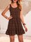 Black Sleeveless Crew Neck Paneled Casual Dresses