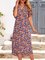 Purplish Blue Cotton-Blend Casual Short Sleeve Dresses