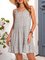 White Boho Swing Paneled Cotton-Blend Dresses