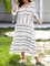 Black Paneled Boho Cotton-Blend Half Sleeve Dresses