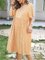 Yellow Casual Swing Short Sleeve Dresses