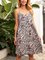Black-Pink Holiday Cotton-Blend A-Line Paneled Dresses