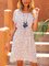 Blue Paneled Short Sleeve Dresses