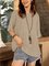 Apricot Paneled Cotton-Blend Crew Neck Half Sleeve Dresses
