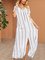 White Geometric V Neck Slit Boho Dresses
