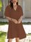 Orange Cotton-Blend Casual Dresses