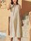 Apricot Solid Short Sleeve A-Line Dresses