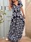 Black Cotton-Blend Short Sleeve Casual Dresses