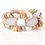 Artificial crystal, agate stone versatile multi-layer exquisite bracelet