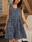 Blue Casual Swing Paneled Dresses