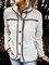 White Long Sleeve Stand Collar Shift Outerwear