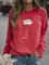 Red Printed Patchwork Long Sleeve Shirts & Tops