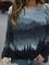 Grey-Blue Casual Ombre/tie-Dye Sweatshirt