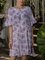 Purple Short Sleeve A-Line Dresses