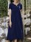 Blue A-Line Short Sleeve Holiday Dresses