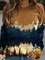 Plant print loose casual sweatshirt