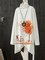 White Long Sleeve Floral-Print Turtleneck Shirts & Tops