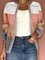 Ombre/tie-Dye Crew Neck Casual Long Sleeve Outerwear