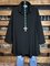 Black Long Sleeve Shirt Collar Plain Shirts & Tops